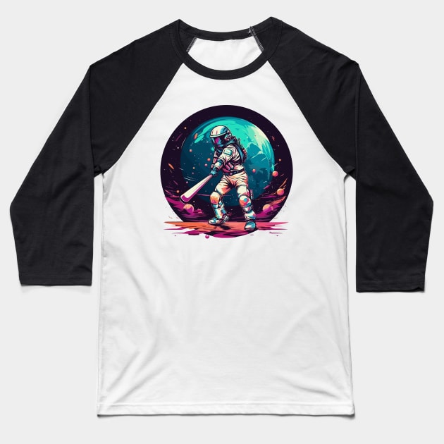 Astronauts playing baseball in space Baseball T-Shirt by Yopi